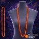 Neon Turuncu Boncuk Kolye 80 cm – Retro 80’ler 90’lar Parti Aksesuarı