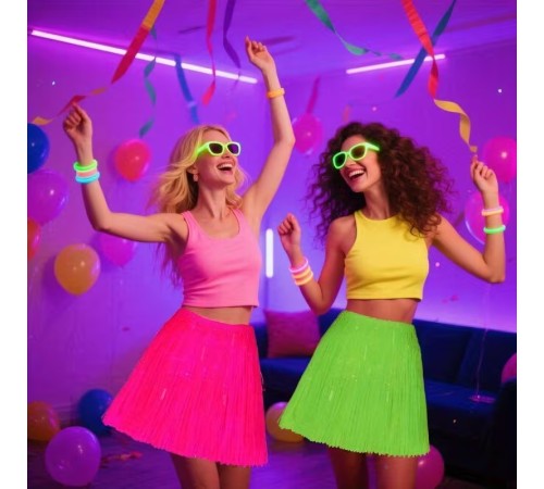 Neon Turuncu Hawaii Parti Eteği 40 cm