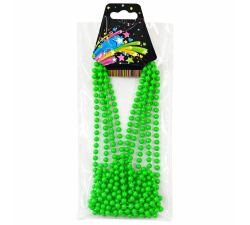 Neon Yeşil Boncuk Kolye 80 cm – Retro 80’ler 90’lar Parti Aksesuarı