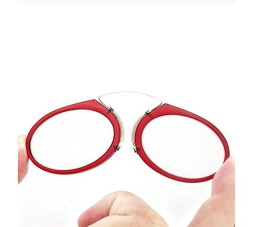 Nikula Burun Üstü Mini Sapsız 1.5x Gözlük Büyüteç - Kırmızı