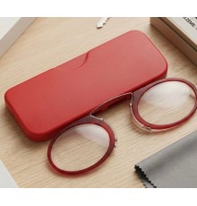 Nikula Burun Üstü Mini Sapsız 3.5x Gözlük Büyüteç - Kırmızı