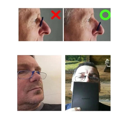 Nikula Burun Üstü Mini Sapsız 3.5x Gözlük Büyüteç - Kırmızı