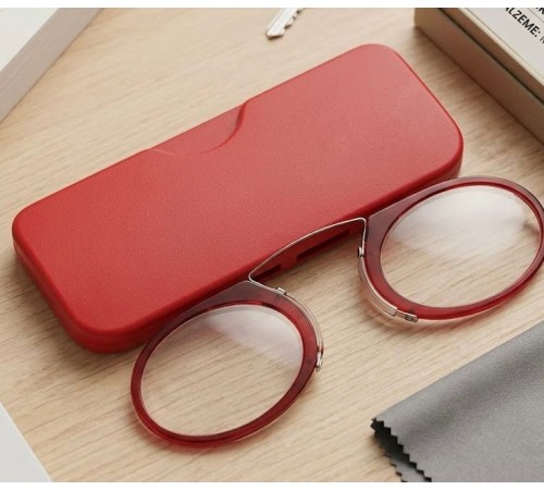 Nikula Burun Üstü Mini Sapsız 4.5x Gözlük Büyüteç - Kırmızı