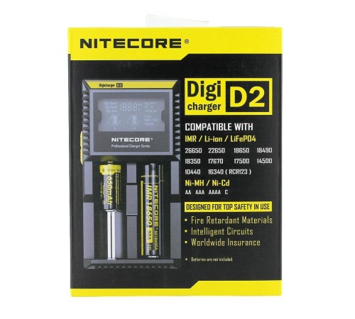 Nitecore D2 Digi Charger Li-ion / NI-CD / NI-MH / LifePO4 Dijital Pil Şarj Cihazı