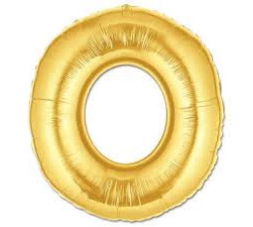 O Harf Folyo Balon Altın Renk  40 inç
