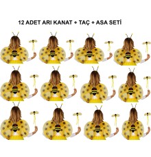 Okul Gösterileri için 12'li Arı Kanadı Seti - Etkinlik Kanatları