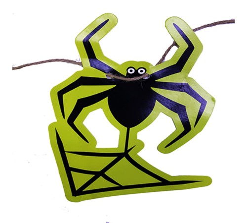 Örümcek Şekilli Asmalı Halloween Flama Banner Afiş 2 Metre