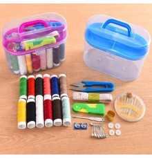 Özel Kutulu 40 Parça Mini Dikiş Seti Iğne Iplik Balıkçı Makas Mezura Yüzük