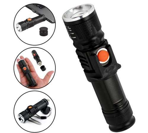 P50 Led Şarjli Mıknatıslı Usb El Feneri Wt-622