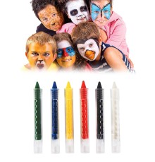 Palyaço Yüz Boyama Seti Kalemli Makyaj Boyama Seti 6 Renk