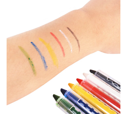 Palyaço Yüz Boyama Seti Kalemli Makyaj Boyama Seti 6 Renk