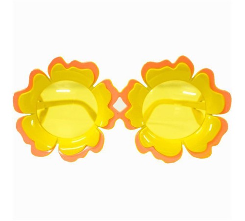 Papatya Şekilli Turuncu Sarı Renkli Hawaii Konsept Parti Gözlüğü 15x7 cm
