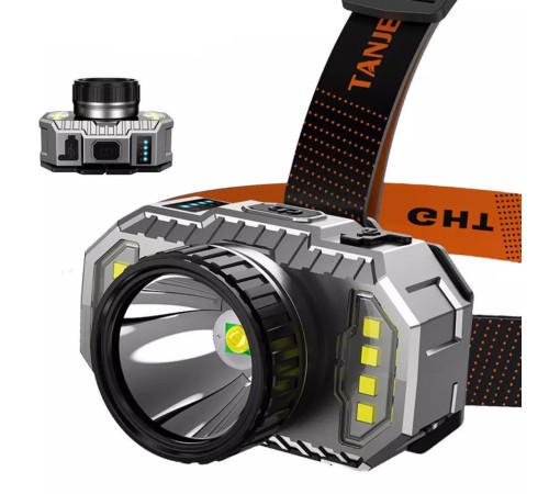 PeakStar PS-010 800 Lümen Şarj Göstergeli Cob LED Usb'li Şarjlı Kafa Lambası