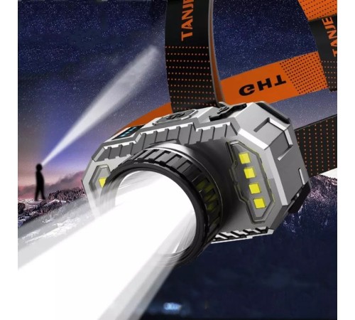 PeakStar PS-010 800 Lümen Şarj Göstergeli Cob LED Usb'li Şarjlı Kafa Lambası