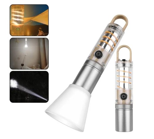 PeakStar Ps-8915 10W Zoomlu Led Powerbank Özellikli Şarjlı Kamp El Feneri