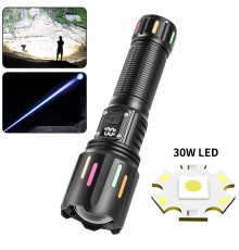 PeakStar Ps-9954 30w Zoomlu Led Powerbank Özellikli Şarjlı Profesyonel El Feneri