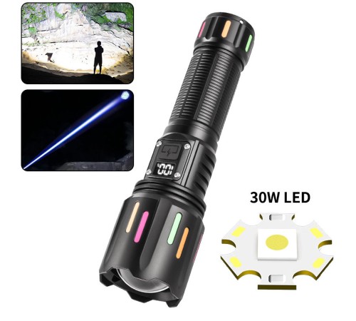 PeakStar Ps-9954 30w Zoomlu Led Powerbank Özellikli Şarjlı Profesyonel El Feneri