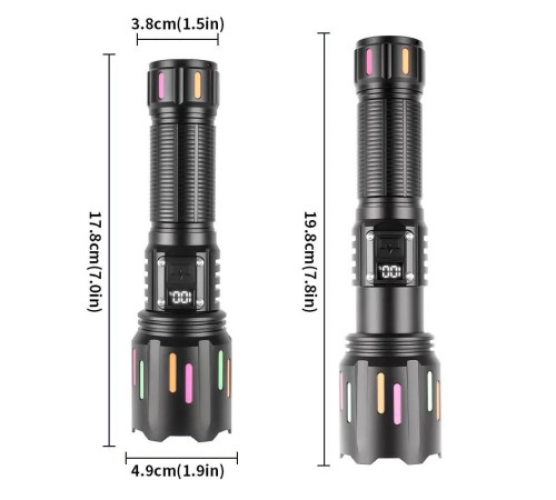 PeakStar Ps-9954 30w Zoomlu Led Powerbank Özellikli Şarjlı Profesyonel El Feneri