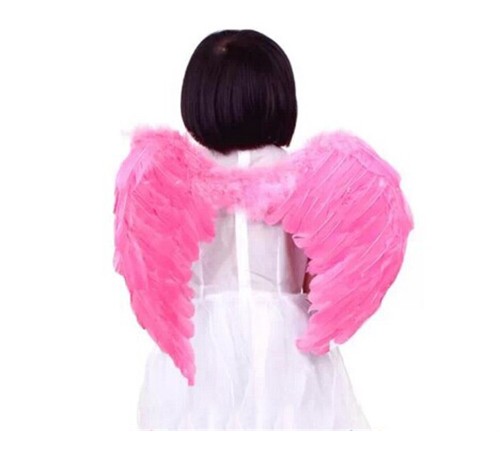 Pembe Renk Bebek Boy Küçük Melek Kanadı 40X55 cm