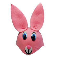 Pembe Renk Kulaklı Tavşan Şapkası Hayvan Şapkası