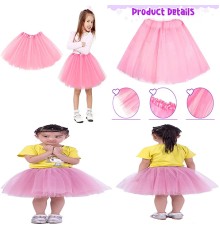 Pembe Renk Tütü Etek Bale Eteği Gösteri Eteği Çocuk Bebek Boy