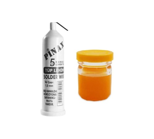 Pinax Tüp Lehim Teli 25 Gr 1.2mm + Lehim Pastası - 40gr