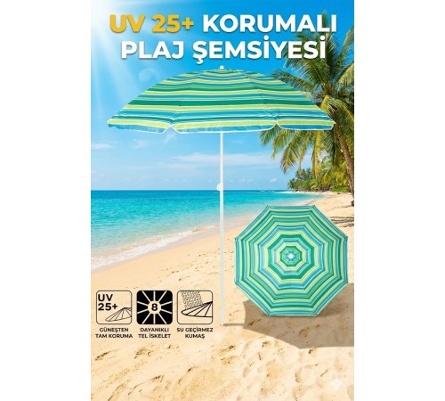 Plaj Şemsiyesi Sabit 180 cm