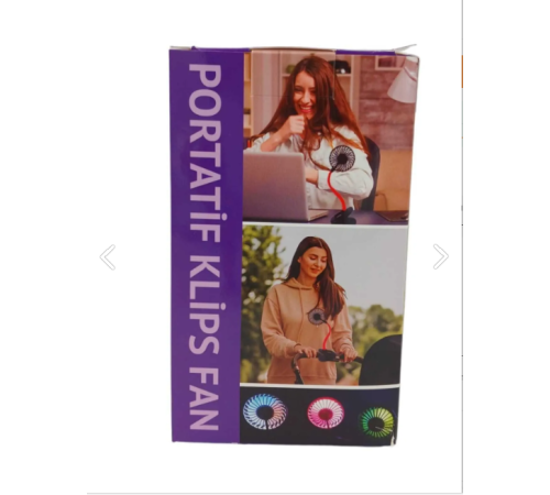 Portatif Işıklı Mini Klipsli Fan