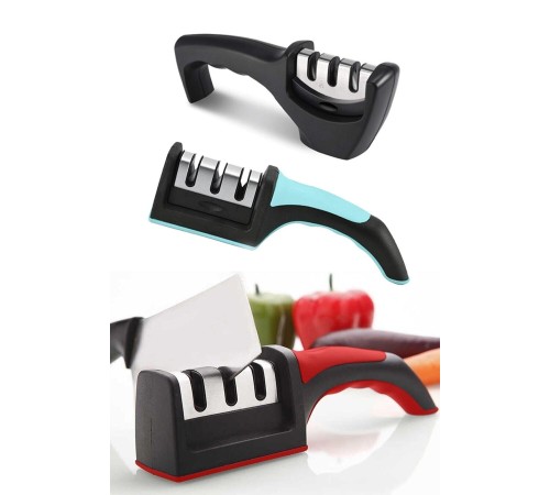 Profesyonel Bıçak Bileyici 3 Açılı Elmas Seramik Tungsten Çelik El Bıçakları Bileme