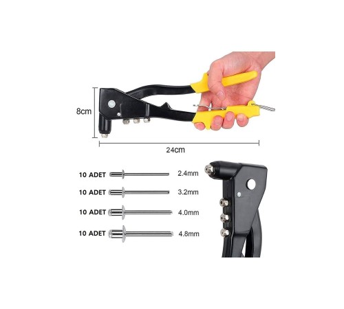 Profesyonel Perçin Tabancası Araç Koltuk Mobilya Perçin Hediyeli