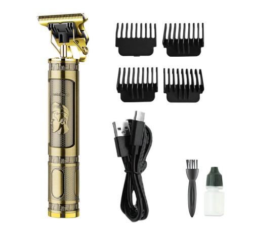 PS-033 Çelik Kasa Profesyonel T-bıçak Saç Sakal Ense Ve Çizim Tıraş Makinesi