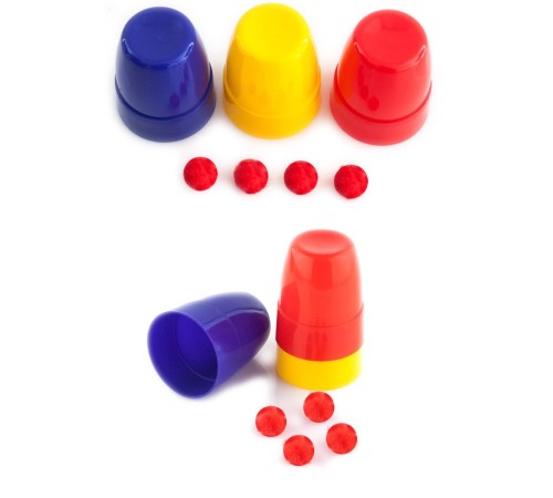 Renkli Kupalar ve Toplar Sihirbazlık Seti - Başlangıç Seviyesi Sihir Malzemesi