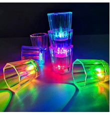 Renkli Led Parlayan Fiber Optik Glow Işıklı Bardak 5,5 x 5,5 cm 1 Adet