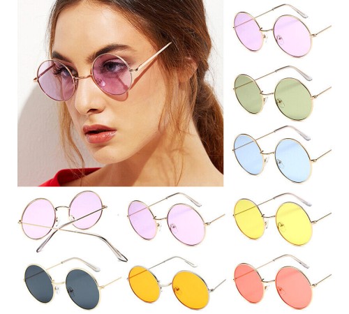 Renkli Lennon Retro İmaj Gözlükleri 6 Renk 6 Adet