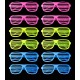 Retro Neon Fosforlu Panjur Gözlük 12 Adet – 80’ler 90’lar Parti Stili