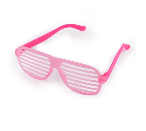 Retro Neon Fosforlu Panjur Gözlük 12 Adet – 80’ler 90’lar Parti Stili