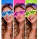 Retro Neon Fosforlu Yıldız Panjur Gözlük 12 Adet – 80’ler 90’lar Parti Stili
