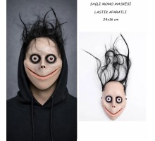 Saçlı Momo Korku Maskesi 24x16 cm