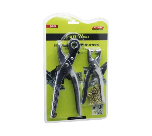 2Lİ SET  6 DİŞLİ METAL KEMER DELME PENSESİ PERÇİN PENSESİ GOLD PERÇİN