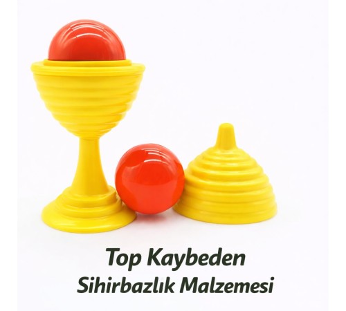 Sarı Renk Sihirli Kupa Top Kaybetme Oyunu 7 cm