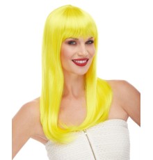 Sarı Renk Uzun Düz Parti Peruğu