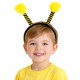 Sarı Siyah Arı Antenli Taç - Çocuk Arı Tacı Mega Ponponlu