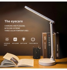 Şarjlı 40 Led Çalışma Okuma Işığı Kademeli Masa Lambası Ayarlanabilir Renk Tonu Ve Parlaklık PS-1912