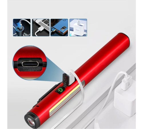 Şarjlı Mıknatıslı Çalışma Lambası Cep Feneri WT-307-S