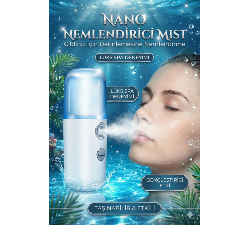 Şarjlı Mini Yüz Nemlendirici Dezenfektan Cihazı Mist Sprayer