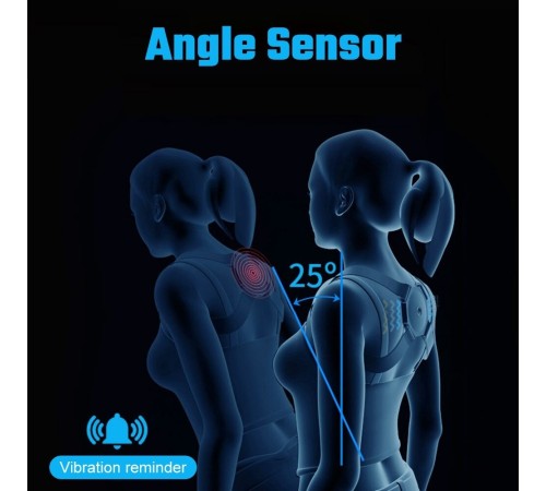 Sensörlü Dik Duruş Korsesi Şarjlı Titreşimli