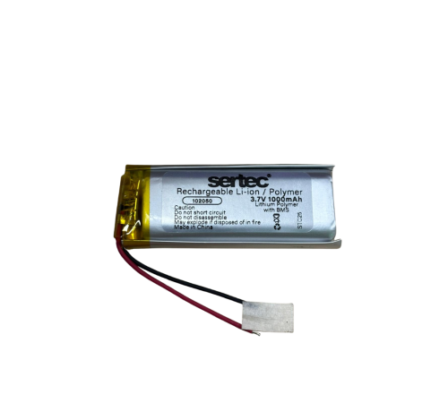 Sertec 102050 3.7V 1000mAh Li-Polymer Pil (Devreli/1.5A)