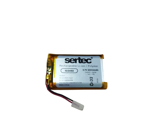 Sertec 103450 3.7V 2000 MAh Li-Polymer Pil (Devreli/1.5A)