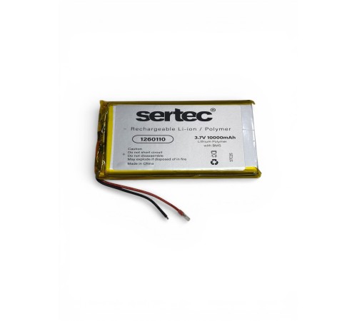 Sertec 1260110 3.7V 10.000mAh Li-Polymer Pil (Devreli/1.5A)