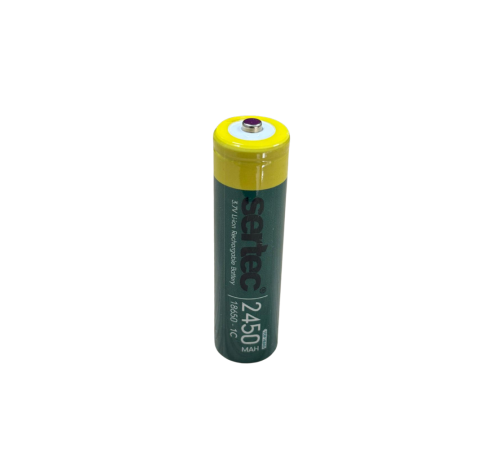 Sertec 18650 3.7V 2450 Mah 1C Li-ion Şarjlı Pil Başlı